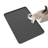 100x70x1.5cm Pet Silicone Mat Dog Cat Universal Easy Clean Litter Mat Puppy Pad Bed  Christmas Birthday Kids Pet Gift COL Black