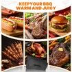 Insulated Leak-Proof Meat Resting Bag,270 Degree Opening BBQ Blanket for Brisket Turkey Pork, Double Thick Smoker Accessory for Camping Kitchen(Black)