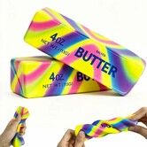 2PCS Butter Squishy Stress Toy,Realistic Butter Stick Fidget,Slow Rising Soft Squeeze Toy,Sensory Desk Toy & Gift for Office Home (Dazzling Colors)
