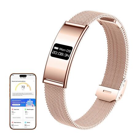 Fitness Tracker Smart Bracelet With Heart Rate Monitor, Sleep Tracker, Blood Oxygen, Stress & Step Counter