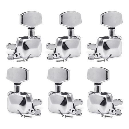 3+3 Semi-closed Guitar Tuners String Tuning Pegs Keys Machine Heads Set for for Acoustic or Electric Guitar