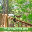 Adjustable Deck Bird Feeder Bird Bath,2-in-1 Balcony Railing Bird Feeder Tray with Water Bowl & Mesh Tray,Detachable Mounted Bird Station,Rustproof