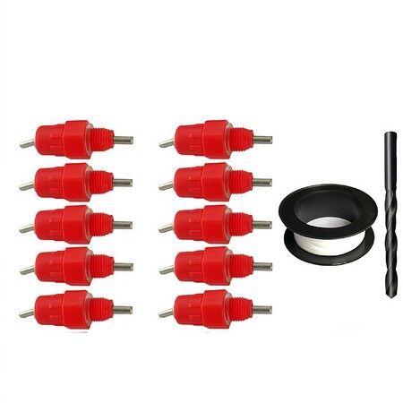 10Pcs Automatic Poultry Water Nipples Drinker,360 Stainless Steel Chicken Drinker For Gravity-Fed System,Leak-Proof Waterer For Duck & Hens,Anti-Rust