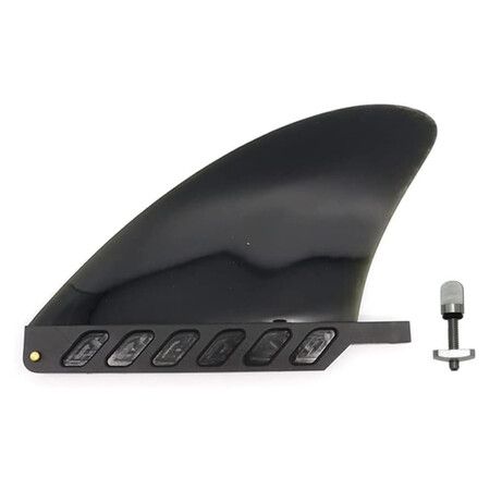 4.6inch Soft Surf Fin for Surf Boards, SUP Paddleboards or Water SUP with Tool fin Screw, Black