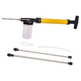 Powder Duster with 2 Extension Poles,Diatomaceous Earth Spreader for Pest Control,Long Reach Bulb Dispenser for Home,Greenhouse,Garden & Farm Yellow