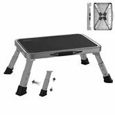 RV Step Stool Foldable 1-Step Ladder Sturdy Metal Stable Step Stool with a Non-Slip Platform Supports up to 500 lb with Non-Slip Rubber Feet (3 Level)