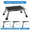 RV Step Stool Foldable 1-Step Ladder Sturdy Metal Stable Step Stool with a Non-Slip Platform Supports up to 500 lb with Non-Slip Rubber Feet (3 Level)