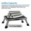 RV Step Stool Foldable 1-Step Ladder Sturdy Metal Stable Step Stool with a Non-Slip Platform Supports up to 500 lb with Non-Slip Rubber Feet (3 Level)
