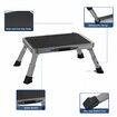 RV Step Stool Foldable 1-Step Ladder Sturdy Metal Stable Step Stool with a Non-Slip Platform Supports up to 500 lb with Non-Slip Rubber Feet (3 Level)