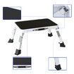 Metal Step Stool Foldable Adjustable Height Sturdy Stable Step Ladder with a Non-Slip Platform Camper Step Stool with Non-Slip Rubber Feet (White)