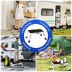 Metal Step Stool Foldable Adjustable Height Sturdy Stable Step Ladder with a Non-Slip Platform Camper Step Stool with Non-Slip Rubber Feet (White)