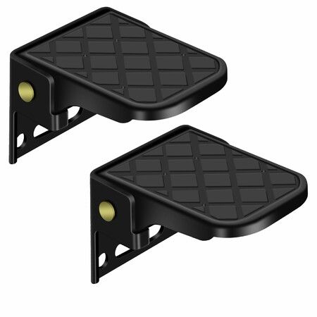 Folding Truck Bed Step,Camper Steps Folding,RV Steps,Trailer Folding Sateps,Tailgate Ladder for RV,Campers,Dump/Fatbed/Boat Trailer (2 Pack)