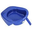 PP Bedpan Household Portable Smooth with Lid Handle for Elderly and Pregnant Woman Dark Blue