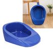 PP Bedpan Household Portable Smooth with Lid Handle for Elderly and Pregnant Woman Dark Blue