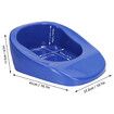 PP Bedpan Household Portable Smooth with Lid Handle for Elderly and Pregnant Woman Dark Blue