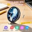 Digital Pin,Digital Badge with Touch Screen LED Display,Customizable Anime Style Wearable,Smart Button for FIFA World Cup Footbal Party,Cosplay,Fandoms