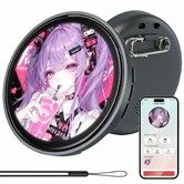 Digital Pin,Digital Badge with Touch Screen LED Display,Customizable Anime Style Wearable,Smart Button for FIFA World Cup Footbal Party,Cosplay,Fandoms