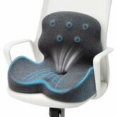 Ergonomic Lumbar and Seat Support Cushion, Memory Foam Seat Cushion for Sciatica & Tailbone Pressure Relief for Long Sitting Home Office Chair Grey