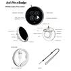 Chamii Ani-Pin Ultra Digital LED Display Badge & Digital Pin with Touch Screen,Customizable Anime Style Wearable,Smart Button for Parties,Cosplay,Fandoms