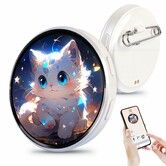 Digital Badge Pin with Anime Themed Pixel Screen Smart E-Badge for Backpacks Cool Button Display Photo Name Tag