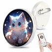 Digital Badge Pin with Anime Themed Pixel Screen Smart E-Badge for Backpacks Cool Button Display Photo Name Tag