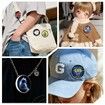 Digital Badge Pin with Anime Themed Pixel Screen Smart E-Badge for Backpacks Cool Button Display Photo Name Tag