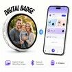 Smart Digital Badge Pin & Wearable GIF Player,Pixel Badge Pin Digital Display,Birthday Day Gifts with Customizable Photo Slideshow