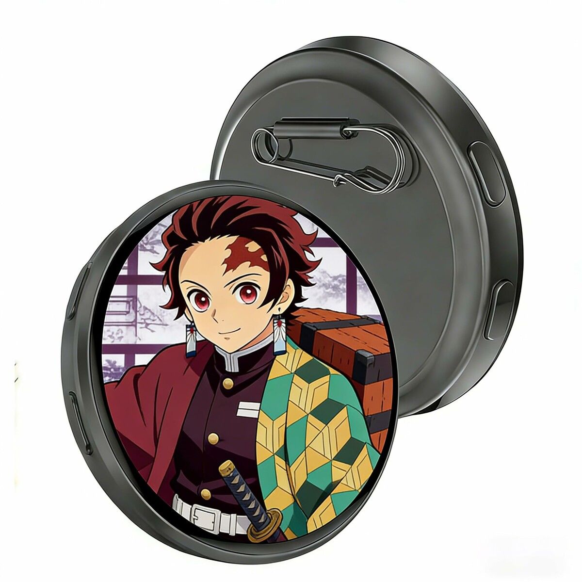 Anime Digital Badge Pin,Smart E-Badge with 1.7-inch HD Pixel Screen,Bluetooth-Enabled,Customizable GIFs & Images,Lightweight Cyberpin for Anime Fans
