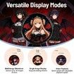 Anime Digital Badge Pin,Smart E-Badge with 1.7-inch HD Pixel Screen,Bluetooth-Enabled,Customizable GIFs & Images,Lightweight Cyberpin for Anime Fans