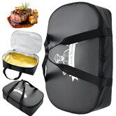 21 Inch BBQ Blanket,Leak-Proof Insulated Meat Resting Bag,Portable BBQ Pouch for Brisket,Pork Shoulder,Turkey,Barbecue Gift for Men(Black)