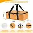 21 Inch BBQ Blanket,Leak-Proof Insulated Meat Resting Bag,Portable BBQ Pouch for Brisket,Pork Shoulder,Turkey,Barbecue Gift for Men(Brown)