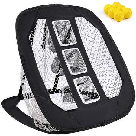 Foldable Golf Chipping Net for Backyard & Indoor,Portable Pop Up Golf Target Practice Net,Professional Swing Accuracy Training Aid for Men & Family