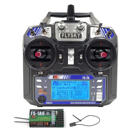 FS-i6 6CH 2.4GHz Radio System RC Transmitter Controller w/FS-iA6 Receiver for RC Helicopter Plane Quadcopter Glide, Mode_2