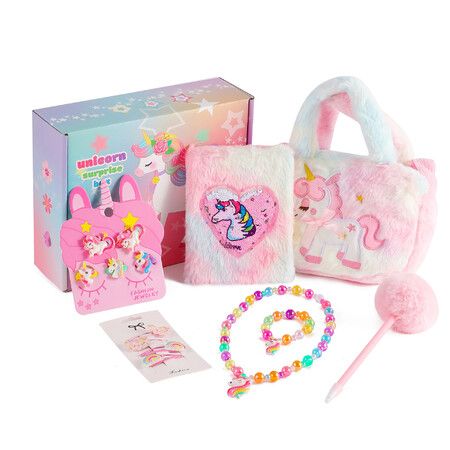 6 Piece Unicorn Stationery Gift Set Notebook Set Stationery Set Student Gift Box Birthday Bundle