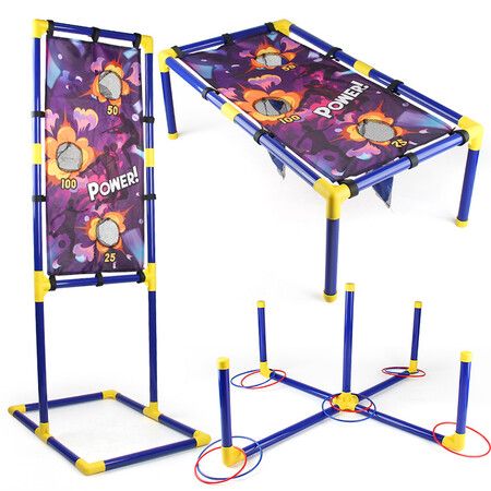 3 In 1 Throwing Board for Kids Beanbag Ring Toss Parent Child Interactive Sensory Toy Indoor Outdoor