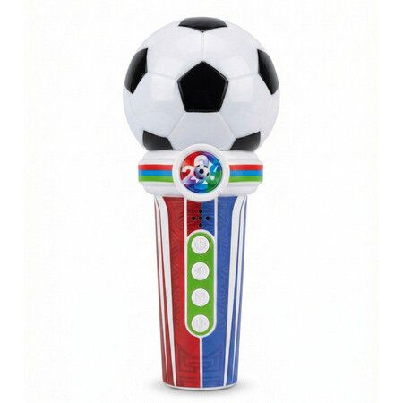 World Cup Cheering Microphone Sound Soccer Amplifier with 3 Cheer Sounds Whistles Drum LED Light Childrens Toy