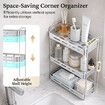 3 Tier Bathroom Storage Shelf Organiser Aluminium Shower Caddy Freestanding Kitchen Pantry Laundry Rack Rustproof Shelving Unit Stand 33x15.5x57cm