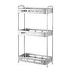 3 Tier Bathroom Storage Shelf Organiser Aluminium Shower Caddy Freestanding Kitchen Pantry Laundry Rack Rustproof Shelving Unit Stand 33x15.5x57cm
