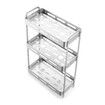 3 Tier Bathroom Storage Shelf Organiser Aluminium Shower Caddy Freestanding Kitchen Pantry Laundry Rack Rustproof Shelving Unit Stand 33x15.5x57cm