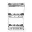 3 Tier Bathroom Storage Shelf Organiser Aluminium Shower Caddy Freestanding Kitchen Pantry Laundry Rack Rustproof Shelving Unit Stand 33x15.5x57cm