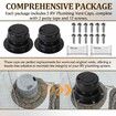 2Pcs RV Roof Vent Cover Kits with Putty Tape and Screws, Camper Vents Cap for Trailer RV Roof Vent Cover Replacement, Balck