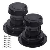 2Pcs RV Roof Vent Cover Kits with Putty Tape and Screws, Camper Vents Cap for Trailer RV Roof Vent Cover Replacement, Balck