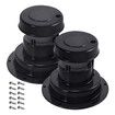 2Pcs RV Roof Vent Cover Kits with Putty Tape and Screws, Camper Vents Cap for Trailer RV Roof Vent Cover Replacement, Balck