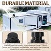 2Pcs RV Roof Vent Cover Kits with Putty Tape and Screws, Camper Vents Cap for Trailer RV Roof Vent Cover Replacement, Balck