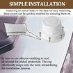 2Pcs RV Roof Vent Cover Kits with Putty Tape and Screws, Camper Vents Cap for Trailer RV Roof Vent Cover Replacement, White