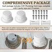 2Pcs RV Roof Vent Cover Kits with Putty Tape and Screws, Camper Vents Cap for Trailer RV Roof Vent Cover Replacement, White