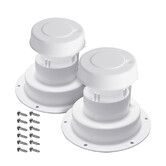 2Pcs RV Roof Vent Cover Kits with Putty Tape and Screws, Camper Vents Cap for Trailer RV Roof Vent Cover Replacement, White