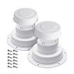 2Pcs RV Roof Vent Cover Kits with Putty Tape and Screws, Camper Vents Cap for Trailer RV Roof Vent Cover Replacement, White