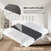 Bed Bridge Twin To King Converter Kit,Bed Gap Eliminator & Split King Filler,Mattress Connector With Adjustable Anti-Slip Strap For King & Queen Black