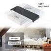 Bed Bridge Twin To King Converter Kit,Bed Gap Eliminator & Split King Filler,Mattress Connector With Adjustable Anti-Slip Strap For King & Queen Black